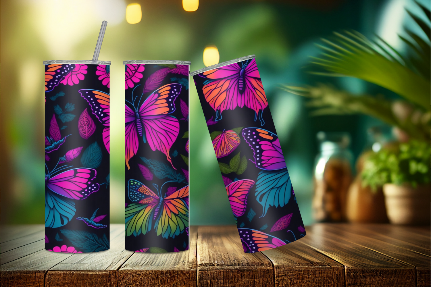 BUTTERFLIES TUMBLER DESIGNS