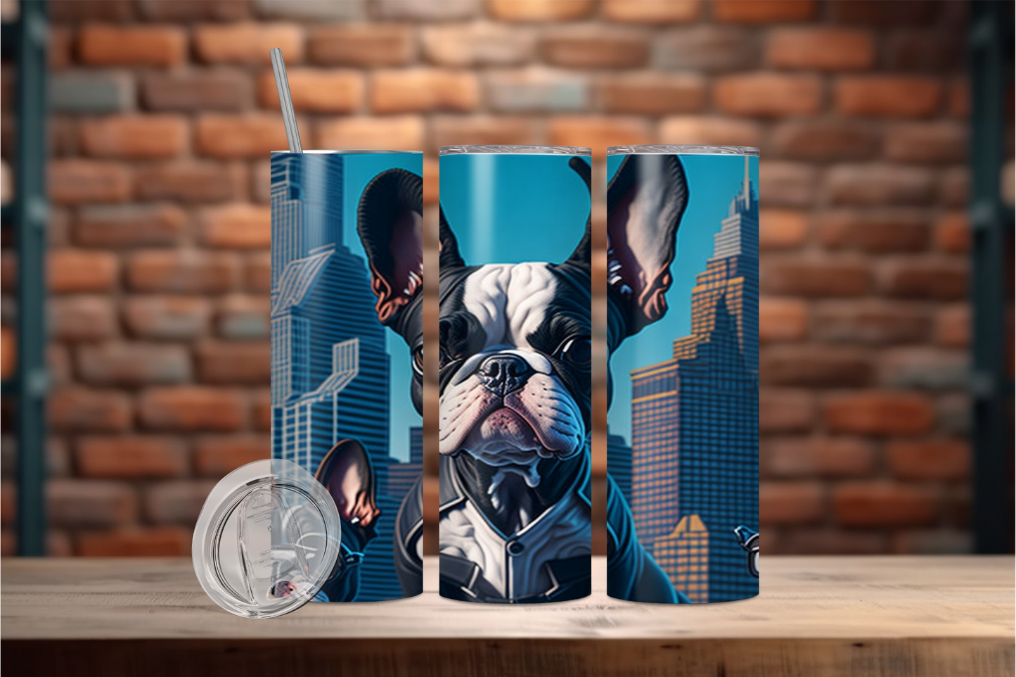 Boston Terriers 1 Stainless steel tumbler