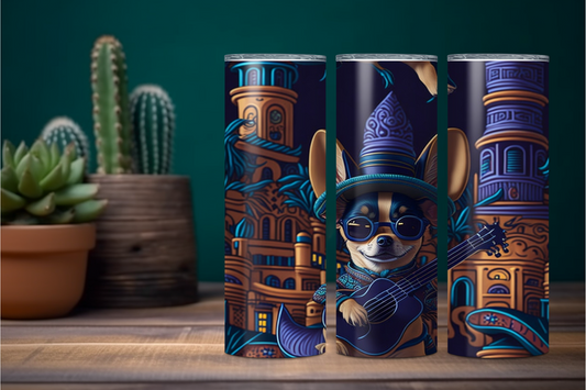 Chihuahua 1 Stainless steel tumbler