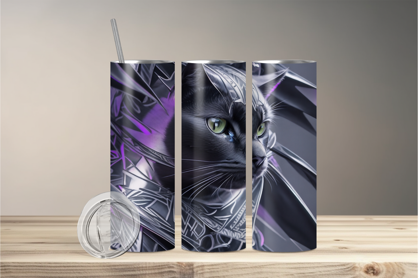 Grey Cat 1 Stainless steel tumbler