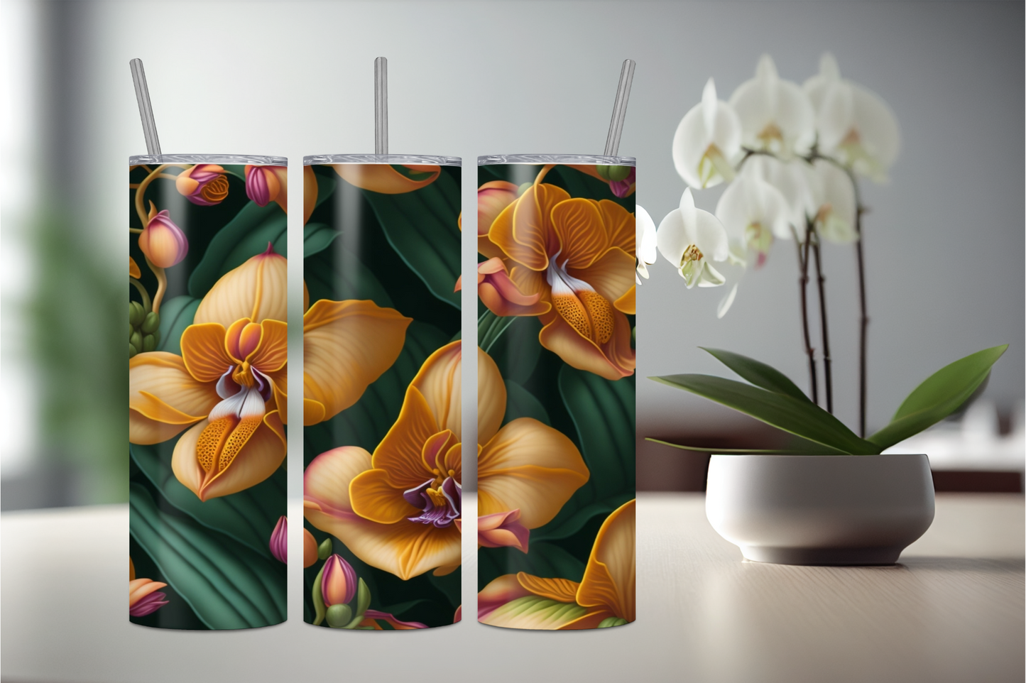 Orchid 1 Stainless steel tumbler