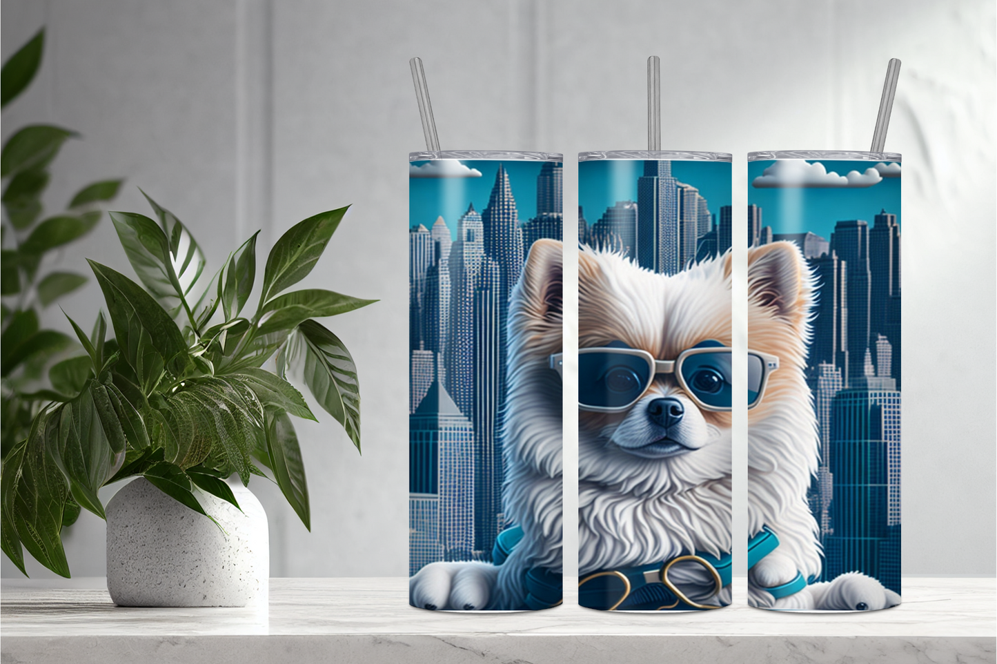 Pomeranians 1 Stainless steel tumbler