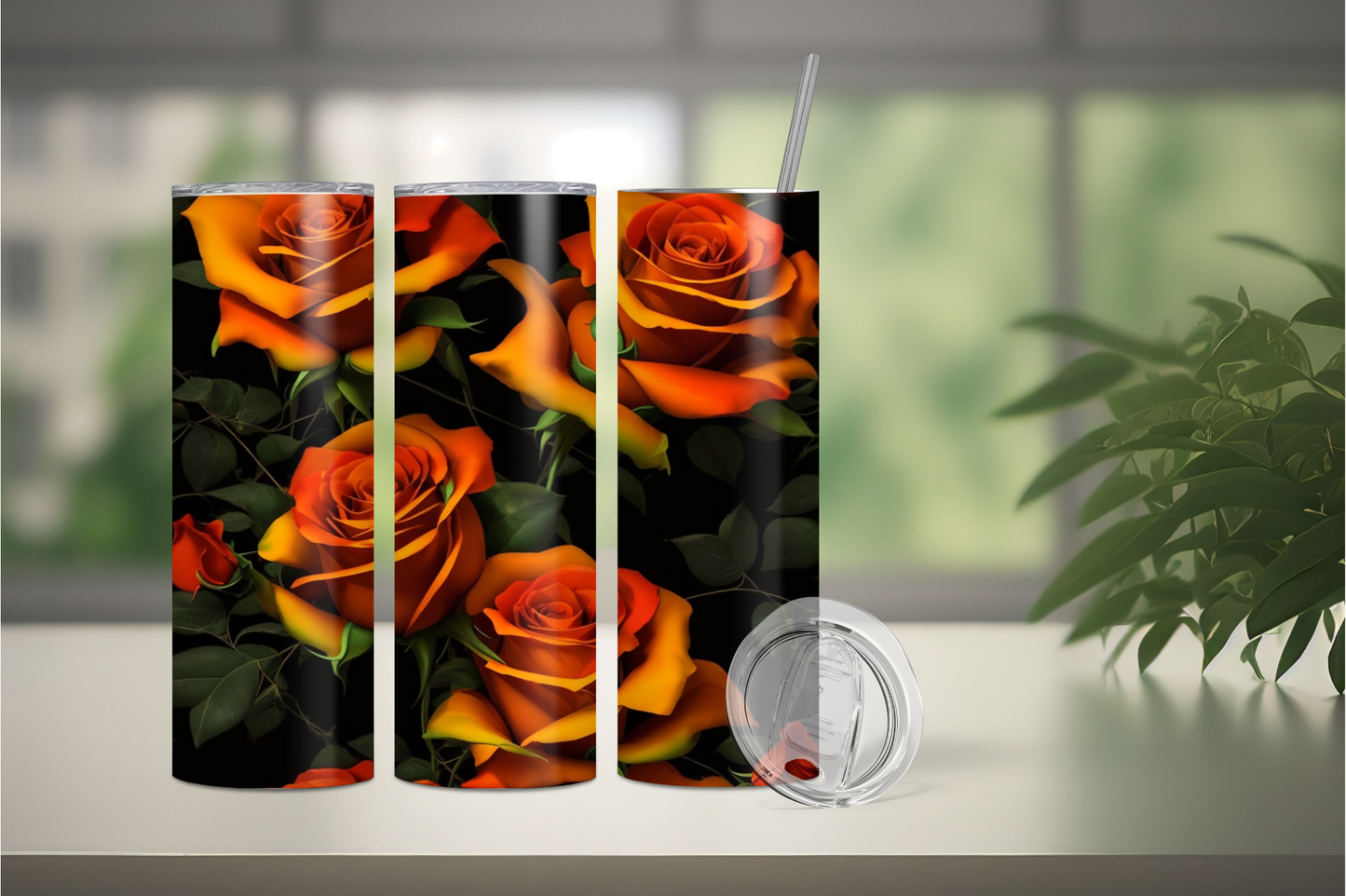 Rose 1 Stainless steel tumbler