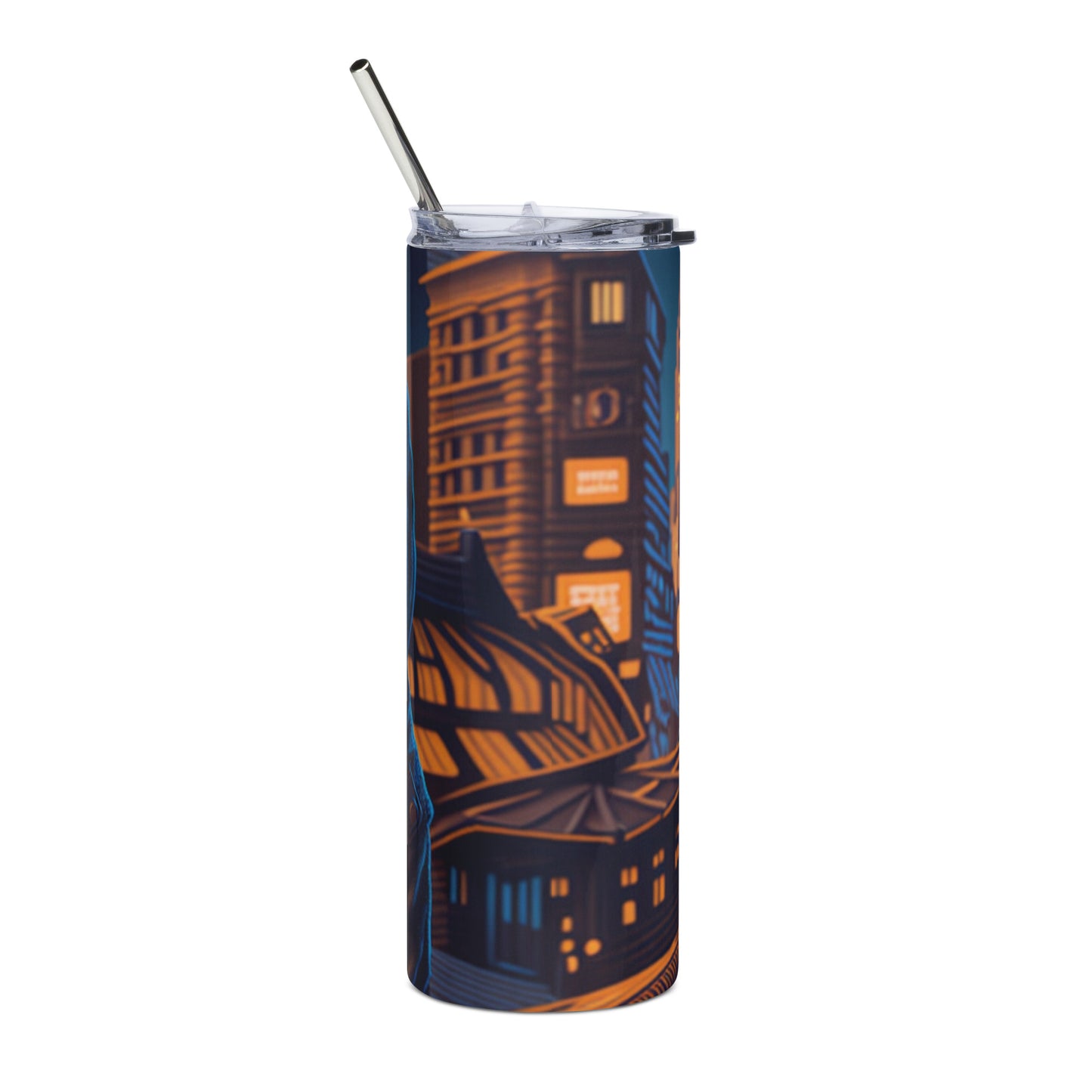 Brown Cat 3 Stainless steel tumbler