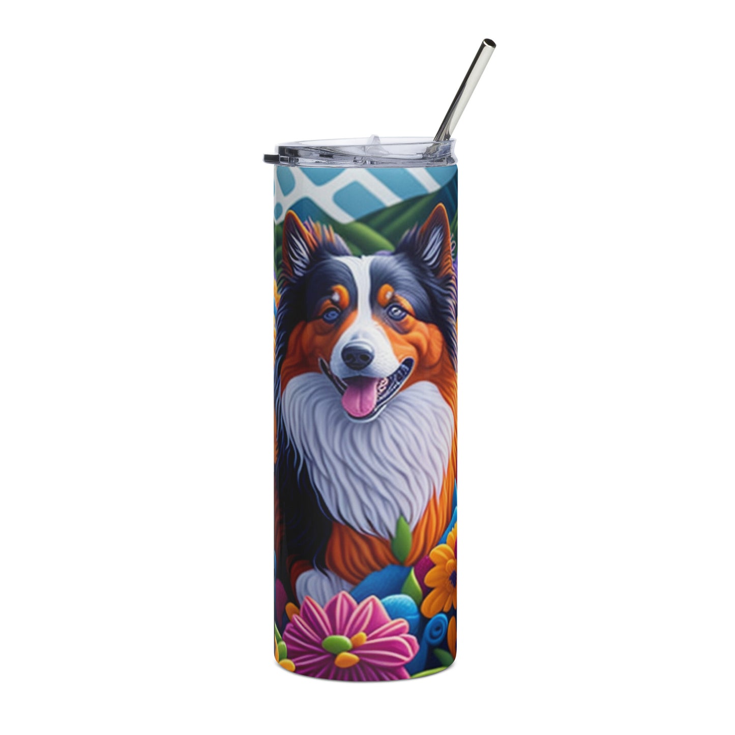 Shetland Sheep dog 1 Stainless steel tumbler