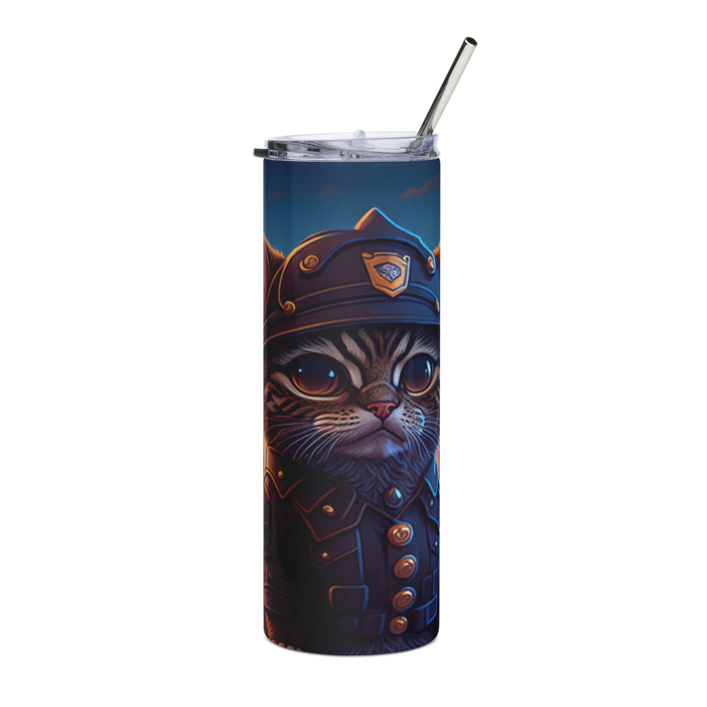 Brown Cat 4 Stainless steel tumbler