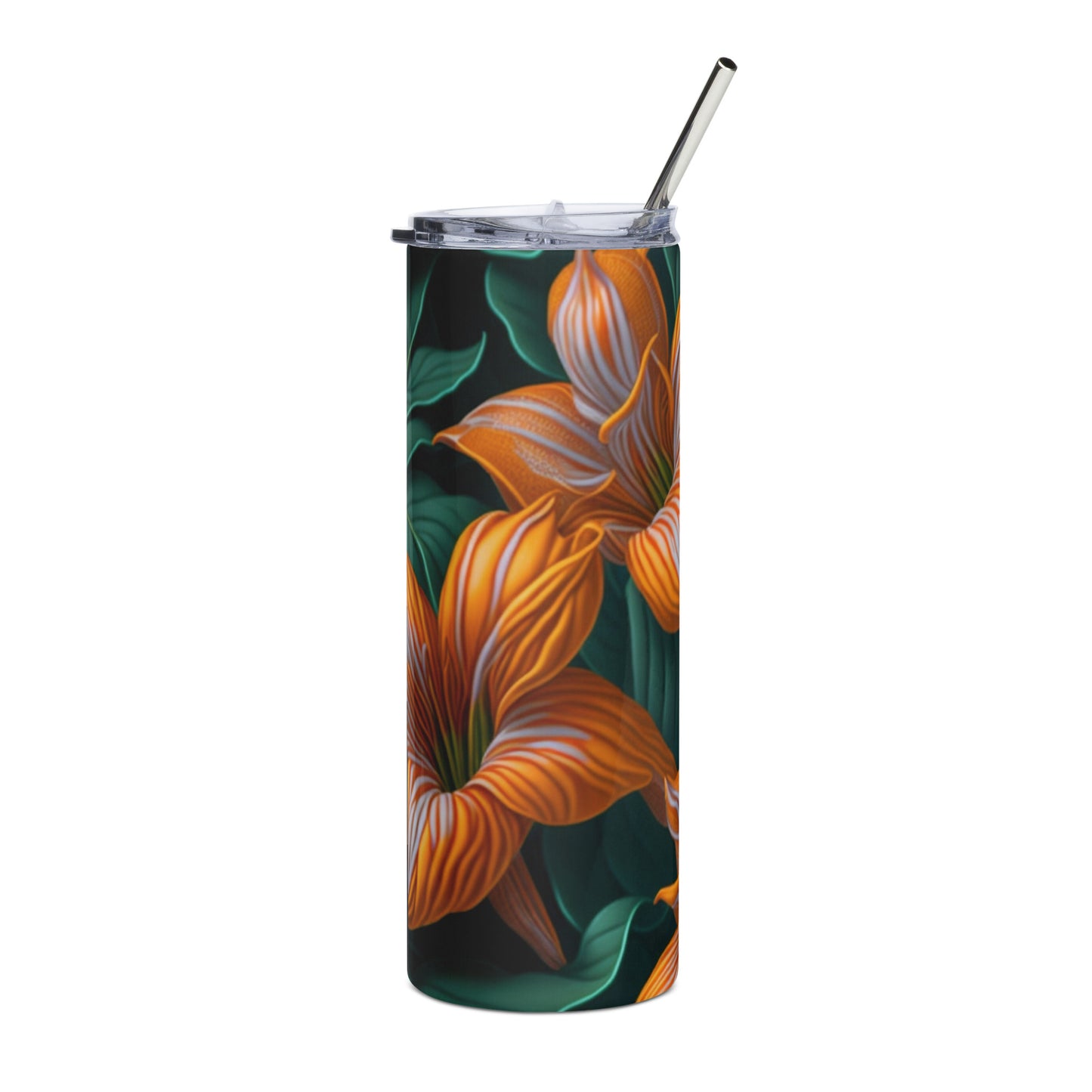 Lilies 1 Stainless steel tumbler