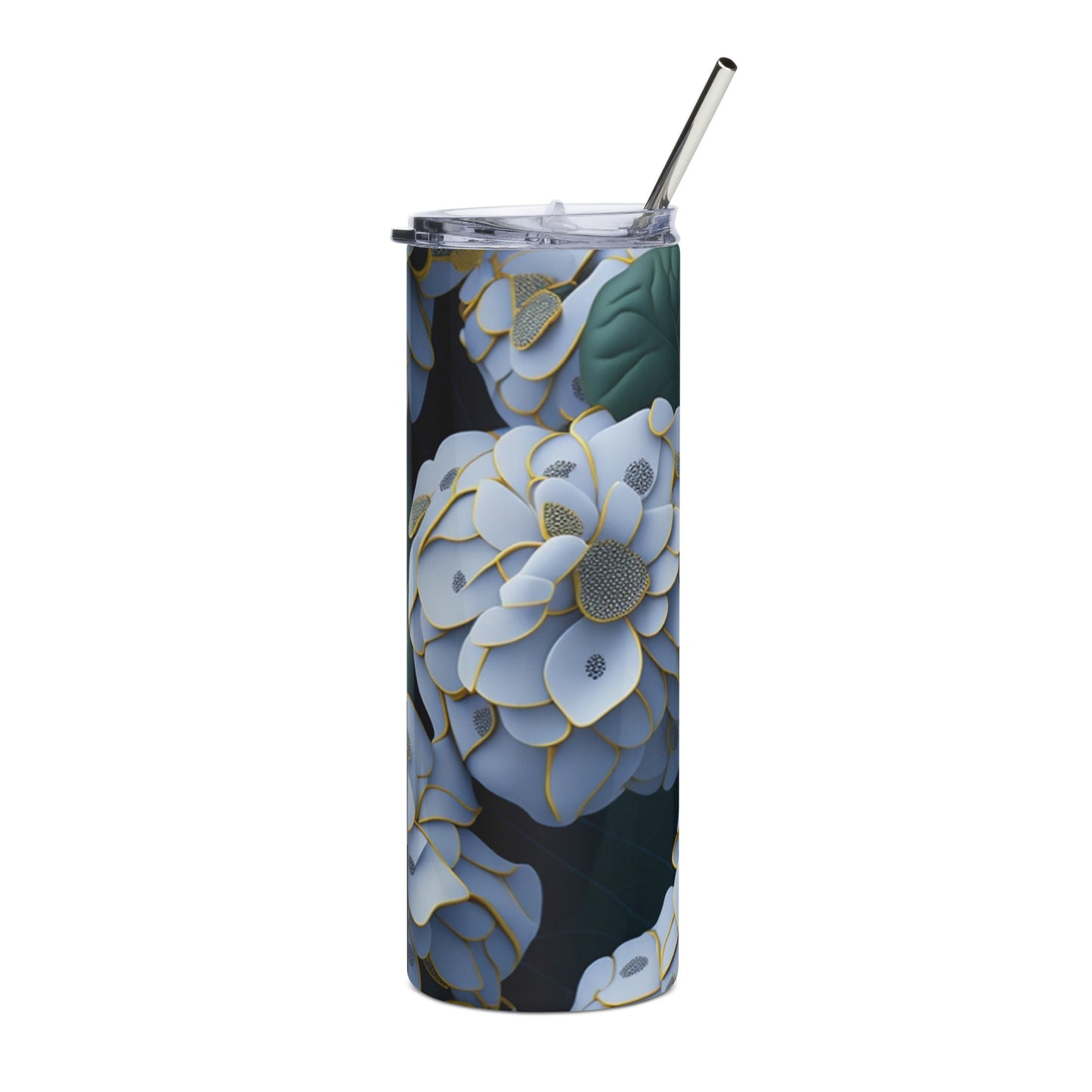 Hydrangea 1 Stainless steel tumbler