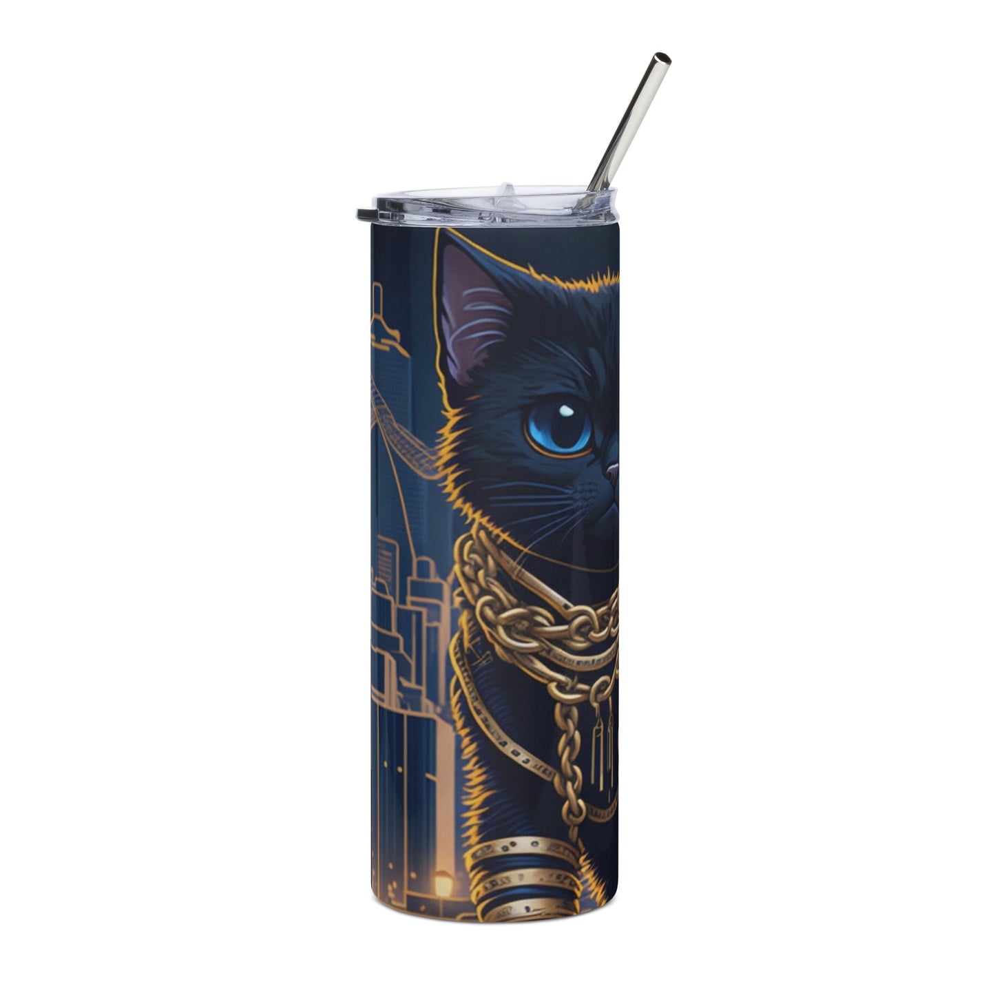 Black Cat 7 Stainless steel tumbler